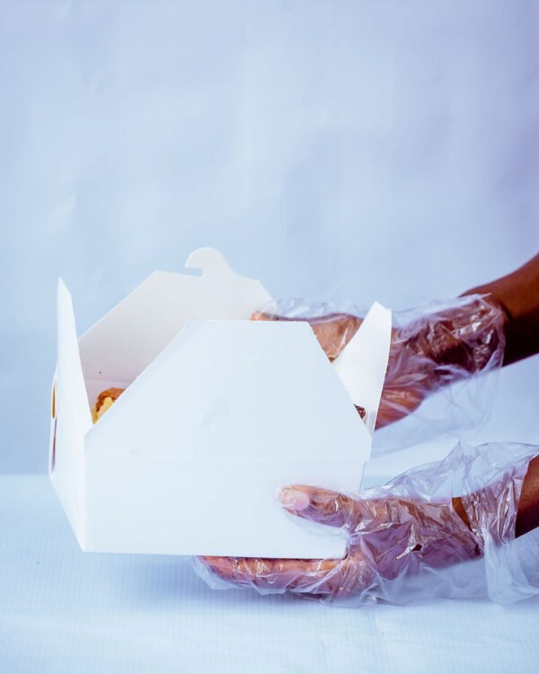 Aquada Box Small Lunch Pack held with Hand in gloves