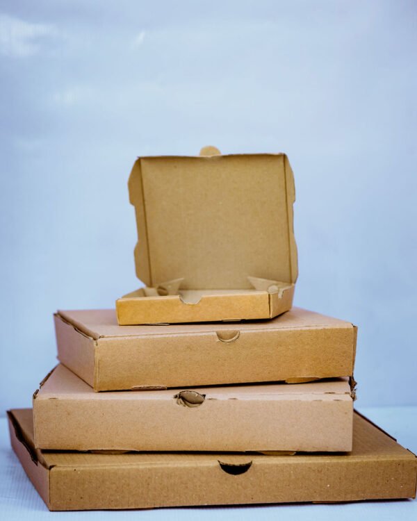 4 Aquada Box Kraft Pizza Boxes Stacked