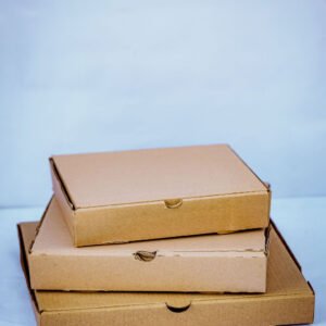 3 Aquada Box Kraft Pizza Boxes of different sizes stacked