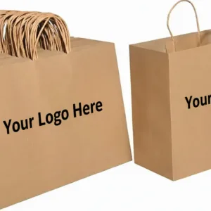 A2 Twisted Handle Bag (White & Kraft)